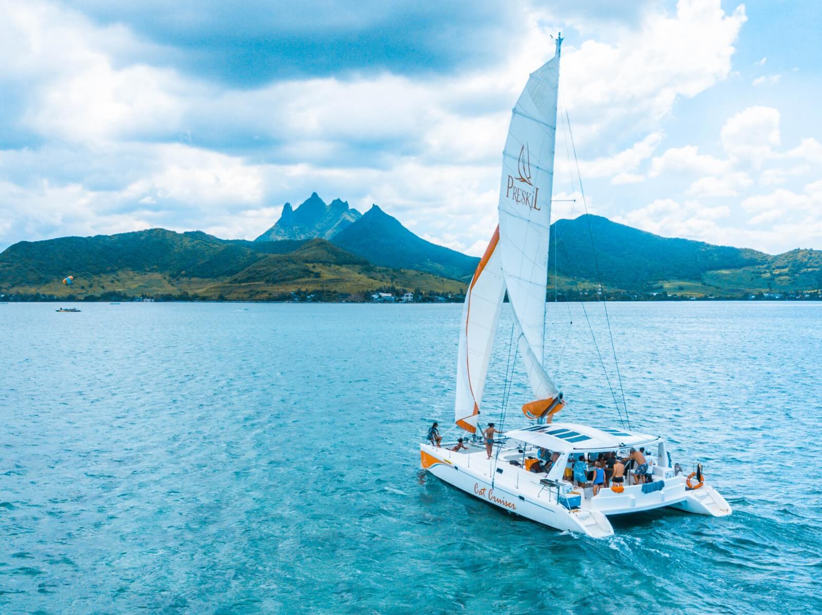 Embark to Deer Island in Catamaran